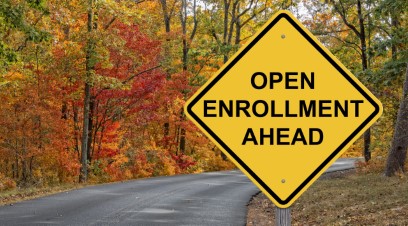 Open enrollment road sign